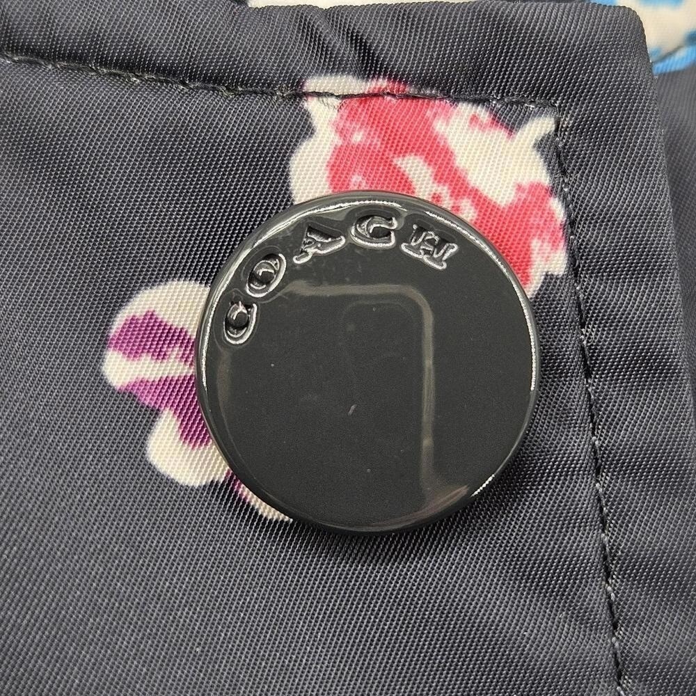 Coach Reversible Bomber Jacket Womens S Black Floral NYC 41 Varsity Coat - Picture 13 of 13